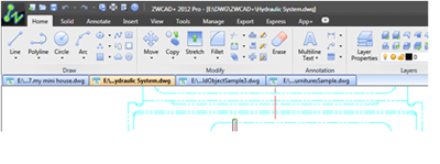 zwcad multiple document tabs